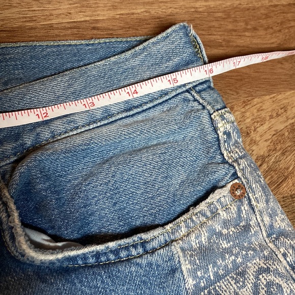 Free People Side Stripe Boyfriend Raw Hem Jeans 28 they run bigger - Picture 6 of 11